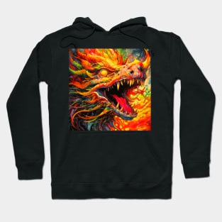 Ferocious Red Dragon Art Unleash Power & Fire in this Fiery Design Hoodie